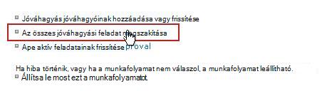 Minden feladat megszakítása hivatkozás