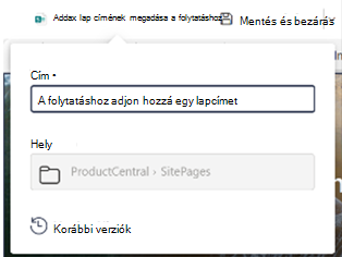 Title box on the command bar