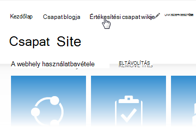 Egy webhely felső navigációs sávja