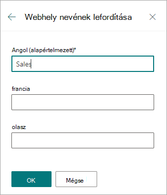 Webhely nevének lefordítása