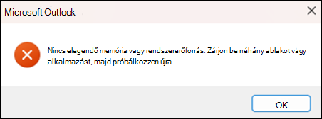 Memóriahiány az Outlookban