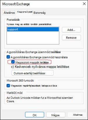 Megosztott mappák problémája a klasszikus Outlookban