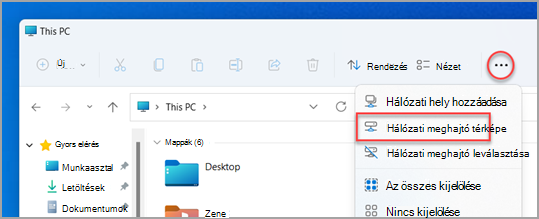 A Hálózati meghajtó keresése a Windows 11 Fájlkezelőben