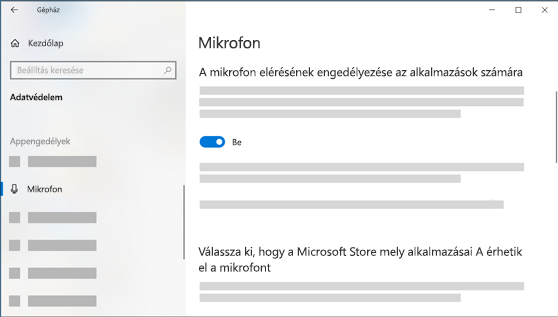 Mikrofon beállításai