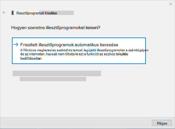 frissített illesztőprogramok automatikus keresése a hangillesztőprogram frissítéséhez
