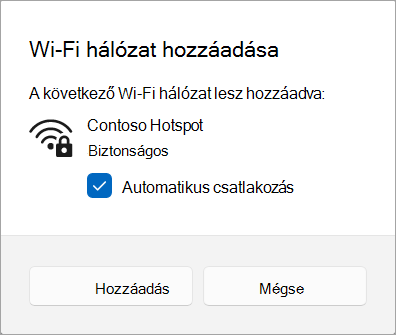Wi-Fi hálózat hozzáadása a Windows 11.