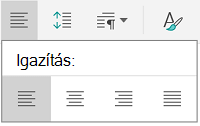 Szöveg igazítása
