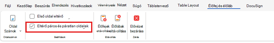 H&a különböző páros és páratlan oldalak
