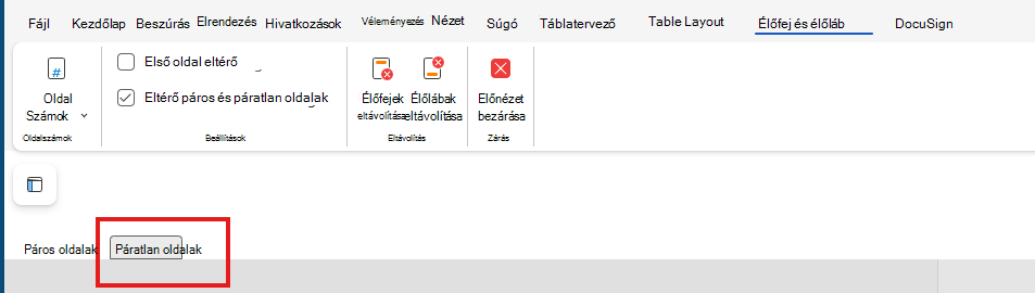 Páratlan&páratlan oldalak szerkesztése a weben
