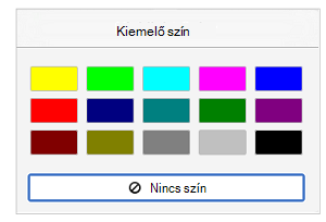 Kiemelő színek