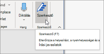A Szerkesztő munkaablak megnyitásához válassza a Kezdőlapon látható Szerkesztő gombot, vagy nyomja le az F7 billentyűt.