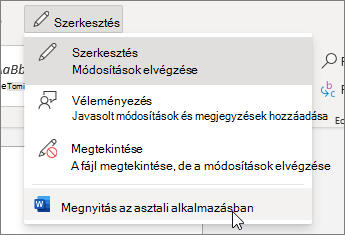 Megnyitás az asztali appban