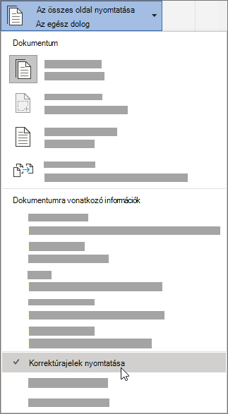 Print Markup option