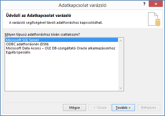 Adatkapcsolat varázsló
