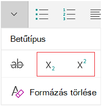 Alsó vagy felső index