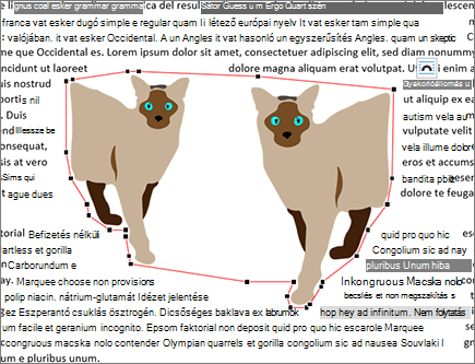 Nem szerkesztett sortörési pontok