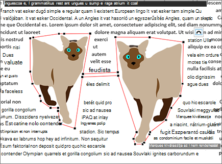 Áthelyezett körbefuttatási pontok szerkesztése