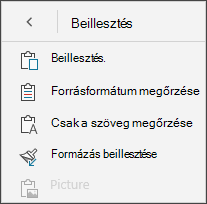 Szerkesztés menü