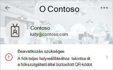 Az Authenticator egyszeri jelszót jelenít meg ellenőrző kódként