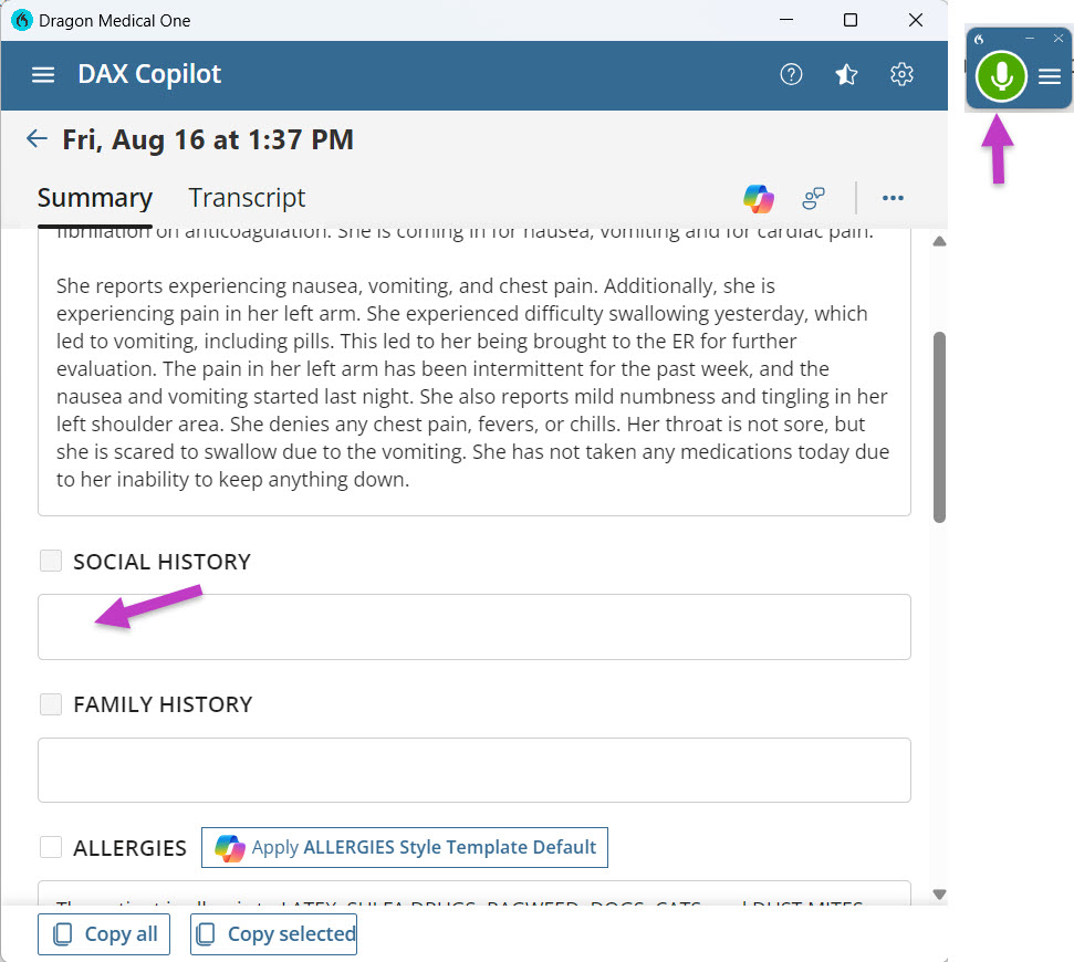 Image shows Summary tab in desktop app after selecting the edit button