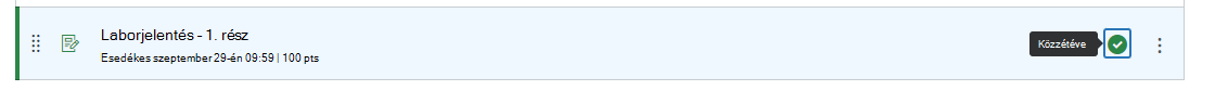 feladat közzététele