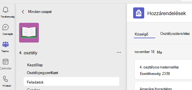 Képernyőkép a feladatokról