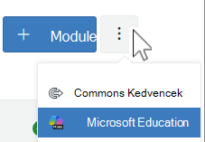 Vászonalapú modulok Egyebek menü - Microsoft Education