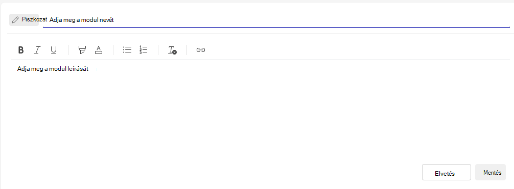 Képernyőkép a leírás mezőről.