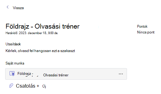 Screesnshot that shows grade