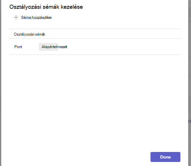 Osztályozási sémák kezelése