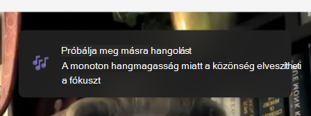 Képernyőkép a hangmagasságról.