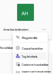 Képernyőkép: tag hozzáadása.