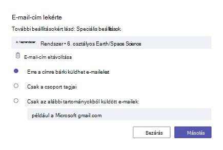 E-mailek fogadása