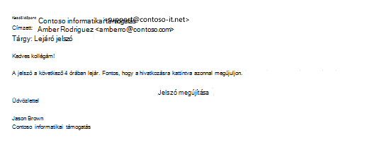 Adathalász üzenet mintája