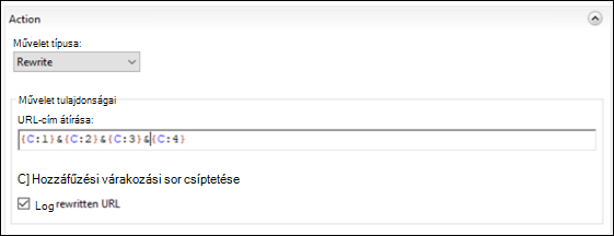 Képernyőkép a Műveletek képernyőről.