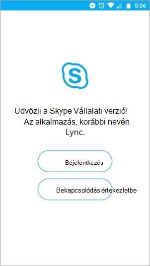 Koppintás a Bekapcsolódás értekezletbe gombra