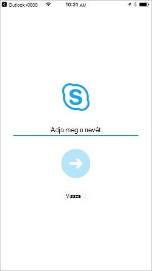 Írja be a nevét az értekezletbe való bekapcsolódáshoz
