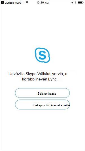 Koppintás a Bekapcsolódás értekezletbe gombra