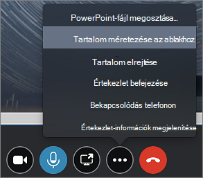 Képernyőkép a Tartalom ablakhoz igazítása beállításról