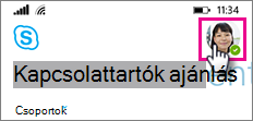 A képére koppintva beállíthatja az állapotot, megjegyzést adhat hozzá, vagy hívásokat irányíthat