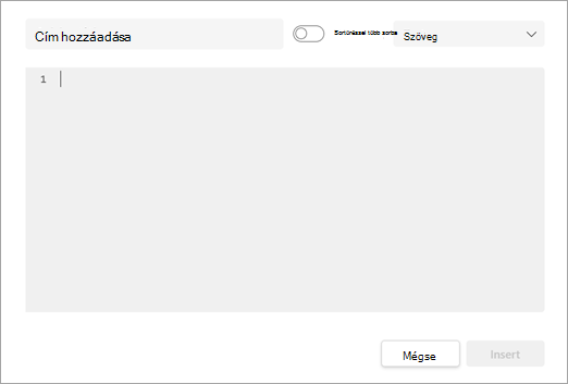 Screenshot showing expanded code snippet box