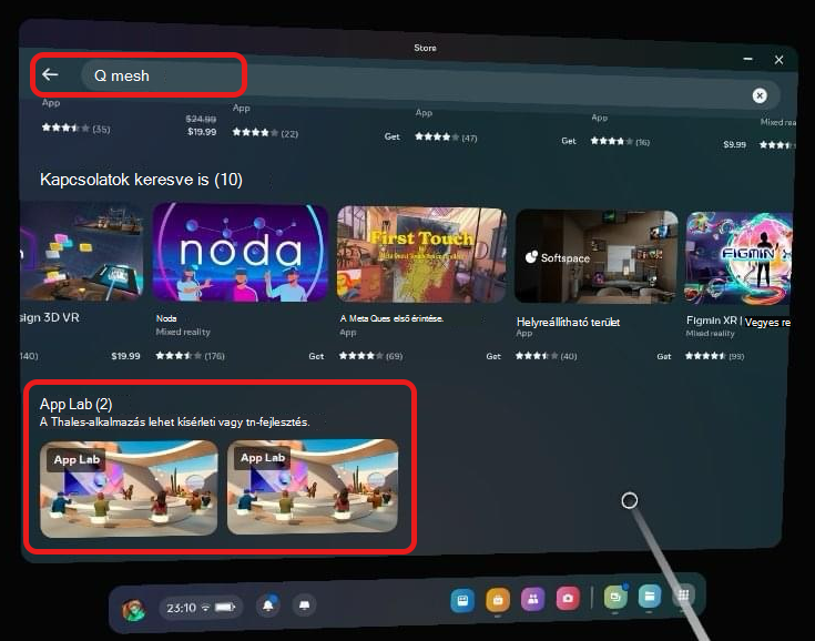 Keresse meg a Mesh alkalmazást a Mesh App Store-ban