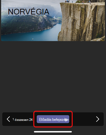 A PowerPoint megosztásának leállítása