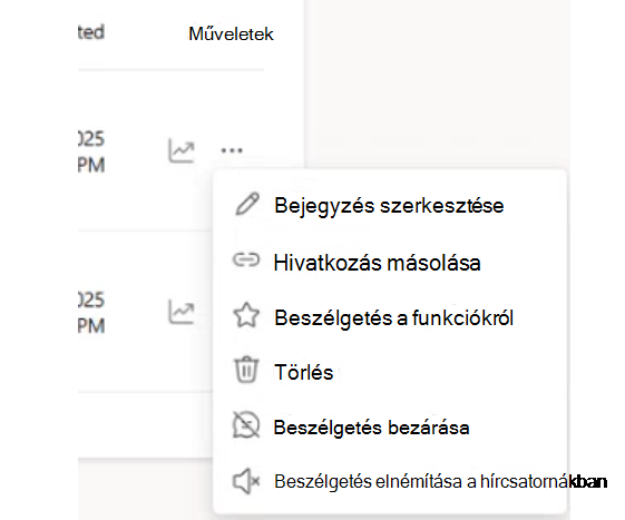 Lap közzététele helyi menü