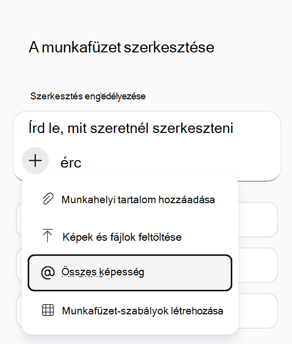 Képernyőkép az Excel Copilot 