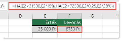 Példa egy jól felépített HA utasításra.