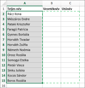 Select the cells where you want to paste your split cells