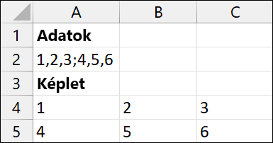Excel TextSplit 2. példa