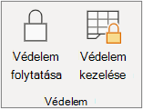 A munkalap védelmének folytatása