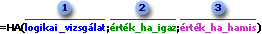 képlet a HA függvénnyel